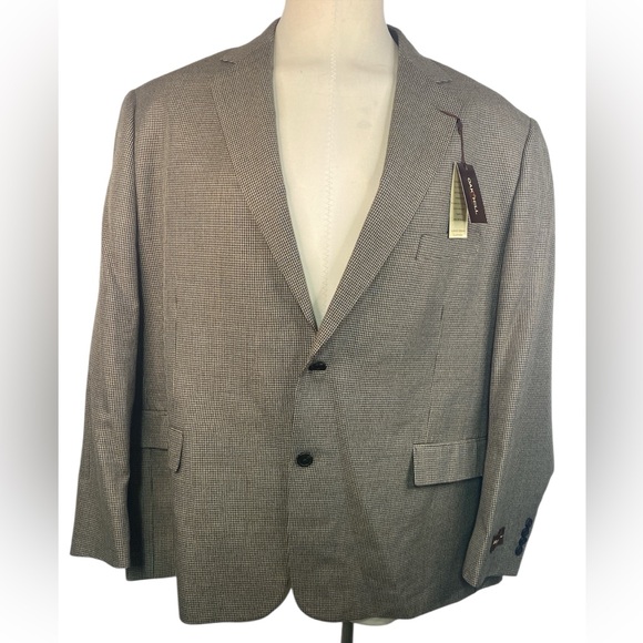Oak Hill (NWT) Classic Tan and Brown Checkered Blazer Men’s 2XL (50-52)